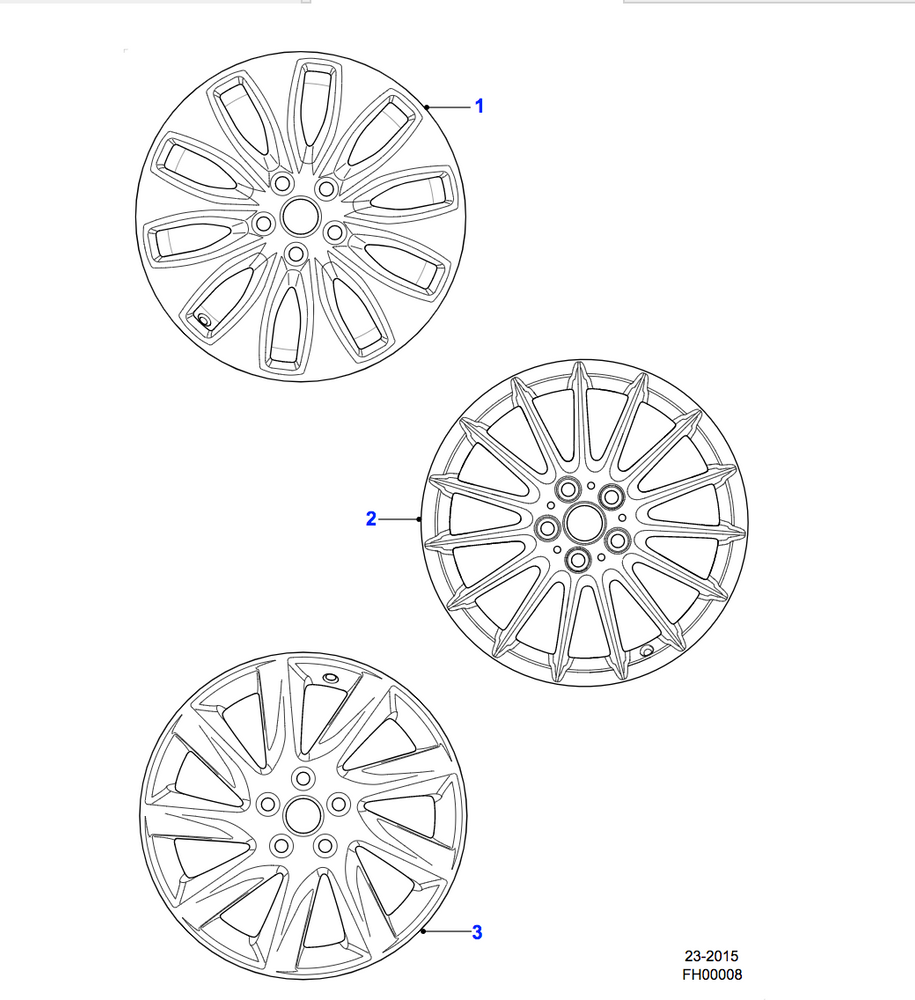 Jaguar Alloy Wheel 17" Style 1017, 10 spoke, Silver