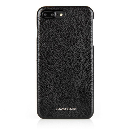 Jaguar Leather iPhone 8+ Case - Black