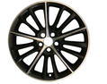 Jaguar Alloy Wheel 19" Style 1015, 15 spoke, Black Diamond Turned finish, Front