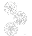 Jaguar Alloy Wheel 18" Style 7011, 7 split spoke, Silver