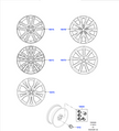 Land Rover Alloy Wheel - 21" Style 5007, 5 split - spoke, Diamond Turned finish