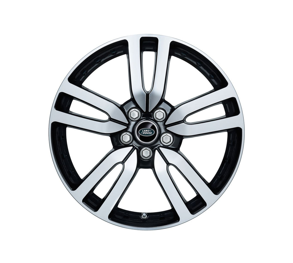 Land Rover Alloy Wheel - 20" 5 Split - Spoke, 'Style 510', with Diamond Turned and Gloss Black finish