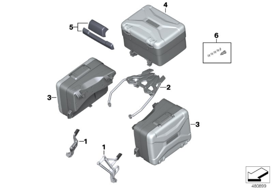 BMW Genuine Luggage System Vario Topcase F 750GS / F 850GS