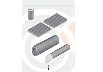 BMW Genuine Microfilter+Oil+Air+Fuel Filter Service Kit