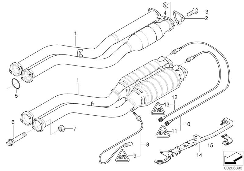 BMW Genuine Exhaust System Cable Guide Rail