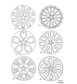 Jaguar Alloy Wheel 17" Style 7010, 7 split spoke, Silver