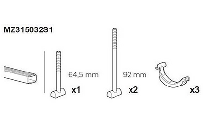 Mitsubishi Adapter Kit For Square Type Roof Bars