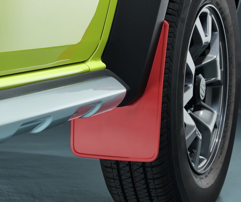 Suzuki Mudflap Set - Front, Flexible - Red