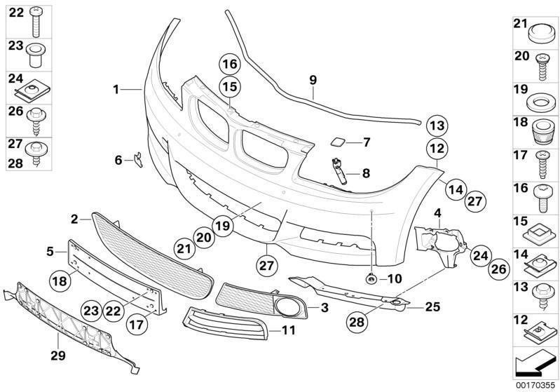 BMW Genuine Left Exterior Bumper M Trim Web