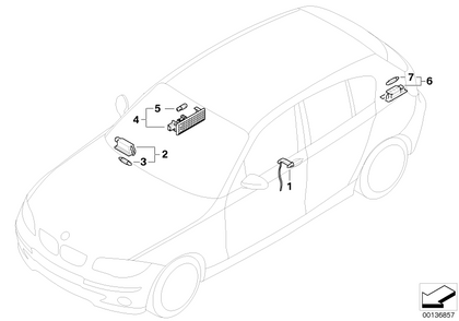 BMW Genuine Luggage Trunk Boot Interior Light Lamp 10W