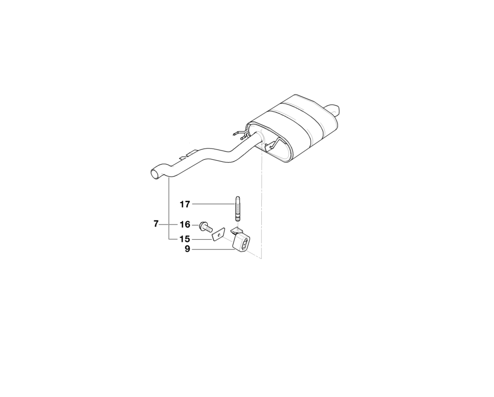 BMW Genuine Exhaust System Suspension Support Stud Bolt
