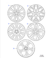 Jaguar Alloy Wheel 19" Style 1026, 10 spoke, Rear
