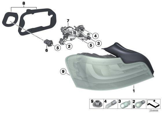 BMW Genuine Rear Tail Lamp Light Left Near Passenger Side N/S