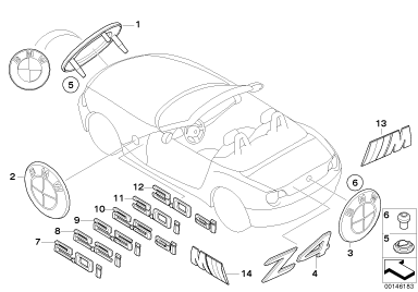 BMW Genuine '2.2i' Badge Decal Emblem Lettering