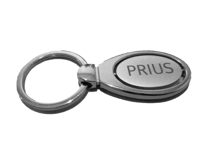 Genuine Toyota Silver Metal Engraved Prius Keyring Key Ring