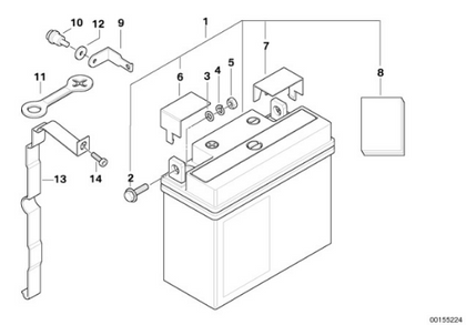 Genuine BMW Motorrad Maintenance Free Battery 12V 19Ah R 1200 RT 61212346800