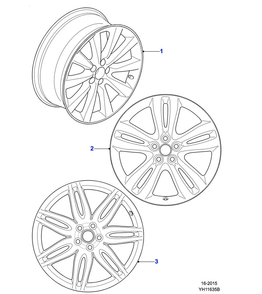 Jaguar Alloy Wheel 19" Toba, Front