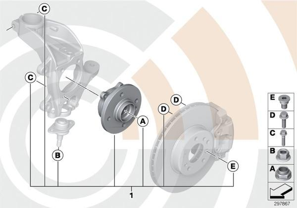 MINI Genuine Front Wheel Bearing Service Kit For R50 R52 R53