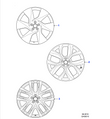 Jaguar Alloy Wheel 20" Style 5068, 5 spoke, Gloss Black