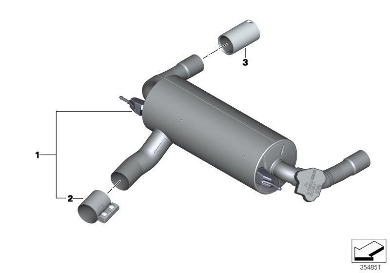 Genuine BMW M Performance Exhaust Silencer