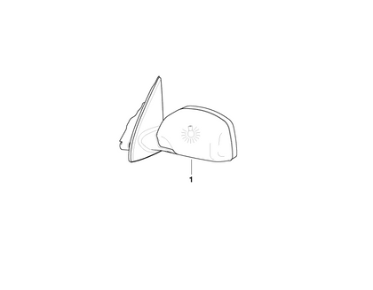 BMW Genuine Right Exterior Wing Mirror Folding Heated Black