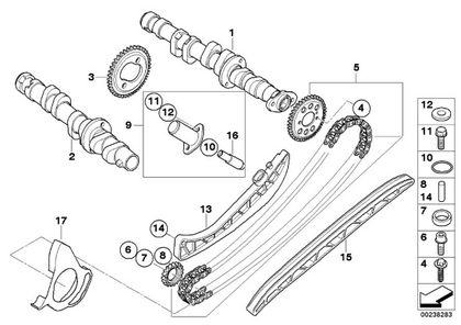 Genuine BMW Camshaft Timing Chain Tensioner Set K 1200 GT R S 11317717287
