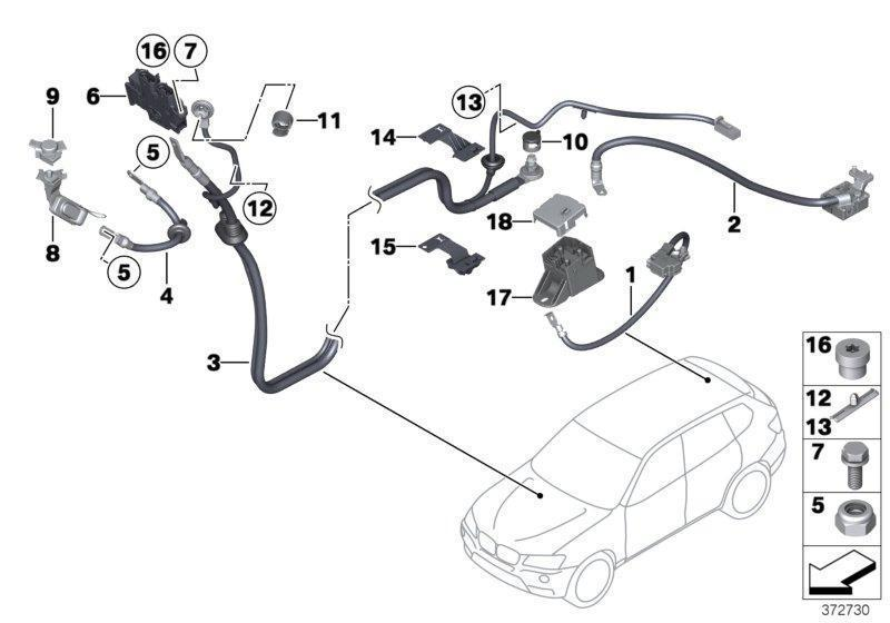 BMW Genuine Earth Battery Cable Plus Pole SBK2.2
