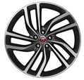Jaguar Alloy Wheel 20" Style 5036, 5 split spoke, Satin Dark Grey Diamond Turned finish