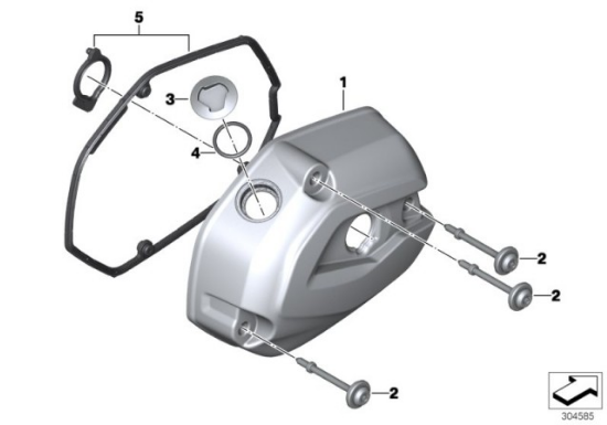 Bmw gs 1200 cylinder head cover best sale