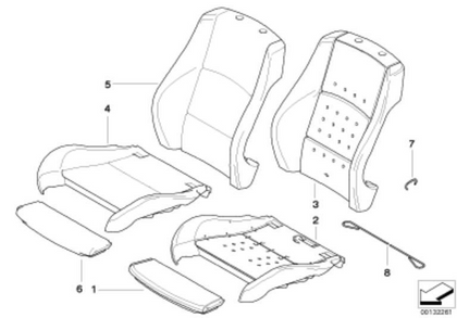 BMW Genuine Seat Cover Upholstery Cloth - Faux Leather