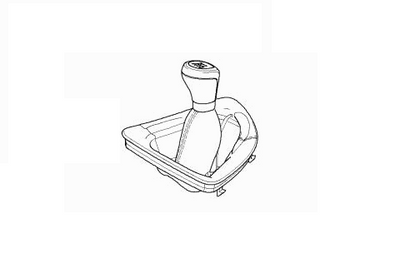 BMW Genuine Gear Stick Knob + Gaiter Leather Black