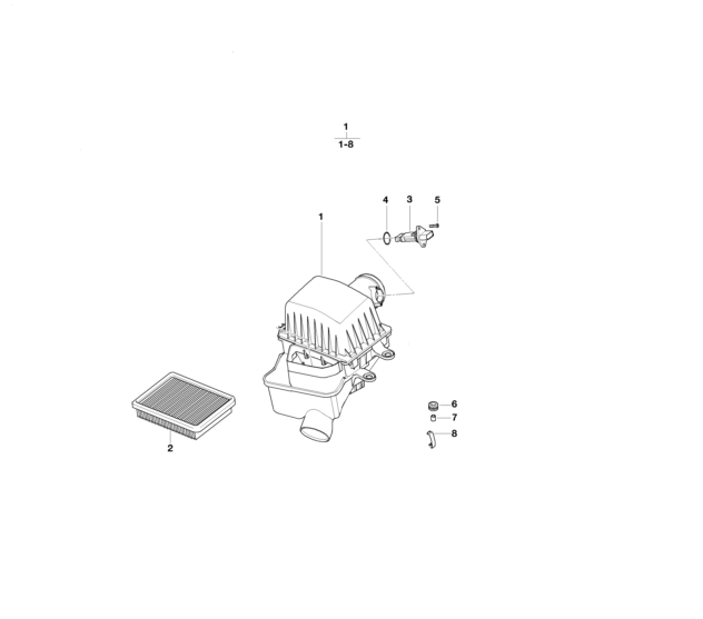 BMW Genuine Air Intake Silencer Muffler