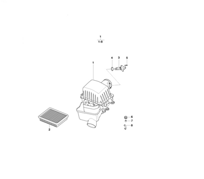 BMW Genuine Air Intake Silencer Muffler