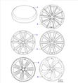 Jaguar Alloy Wheel 20" Style 5062, Forged, 5 spoke, Carbon Fibre Silver Weave, Front