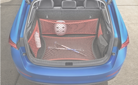 SKODA Netting system - black and red SCALA