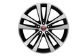 Jaguar Alloy Wheel 19" Style 5031, 5 split spoke, Anthracite with Silver Diamond Turned finish, Front