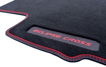 Mitsubishi Textile Mats, Elegance Grade - Red & Black, M/T