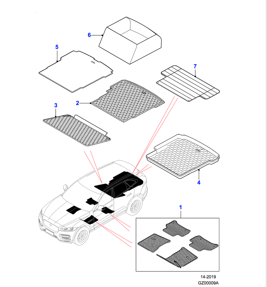 Jaguar Flexible Loadspace Liner