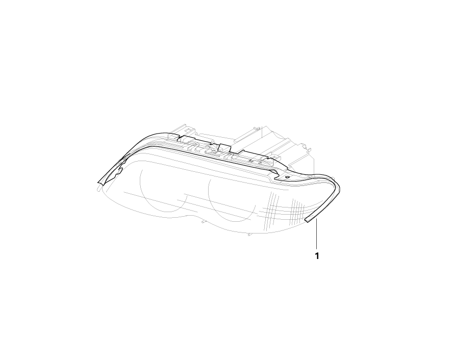 BMW Genuine Headlight Head Lamp Gasket Left