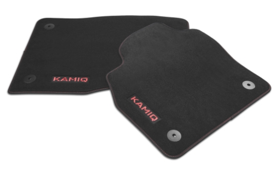 SKODA Textile Floor Mats Prestige red for KAMIQ