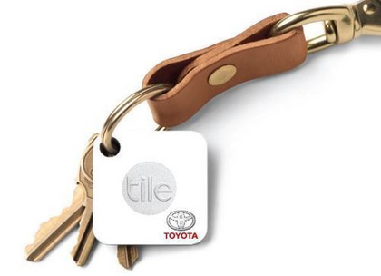 Toyota White Branded Tile Mate GPS Bluetooth Tracker Key Phone Wallet Locator