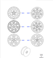Land Rover Alloy Wheel - 19" 7 Spoke, 'Style 704', with Sparkle Silver finish