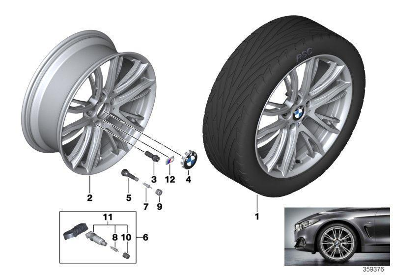Genuine BMW Wheels Set Summer Tyres Black RDCi 225/35 245/30 R19