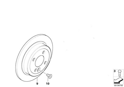 MINI Genuine 2x Rear Brake Discs Pair Replacement