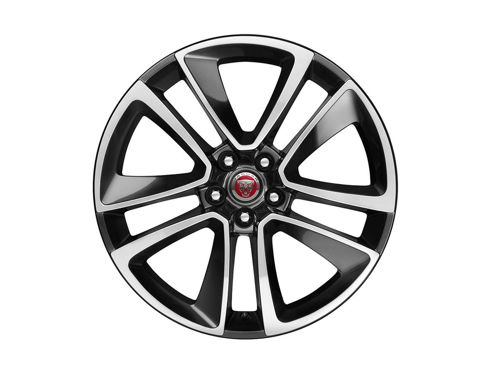 Jaguar Alloy Wheel 19" Style 5058, 5 split spoke, Technical Grey Diamond Turned finish, Front