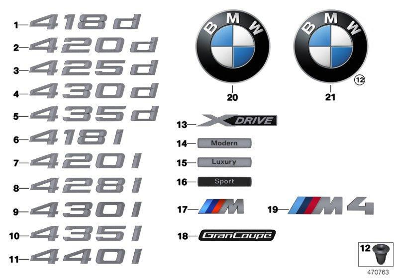 Genuine BMW Lettering Badge Emblem GRAN COUPE