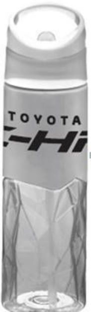 Genuine Toyota Grey & White Textured Translucent C-HR Sports Bottle 830ml