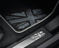 Land Rover Carpet Mats - Union Jack Style, Monochrome, RHD