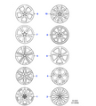 Jaguar Alloy Wheel 20" Style 5039, 5 split spoke, Front