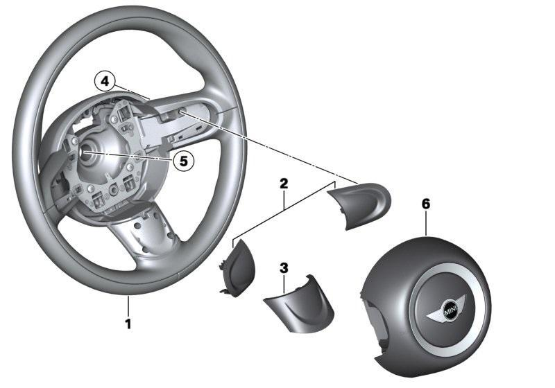 MINI Genuine Sport Steering Wheel Cover Protector Bottom Black